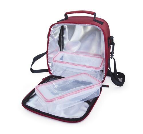 Lunchbag classic rouge (0.6+0.8l boite.)