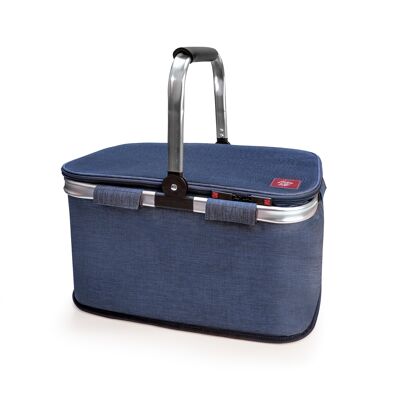 Picnic basket blue  marbled