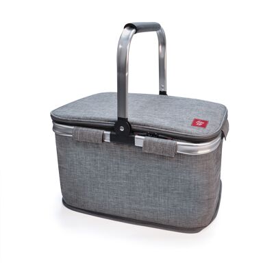 Picnic basket grey  marbled