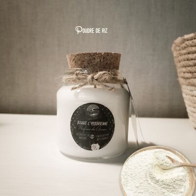Rice powder artisanal candle