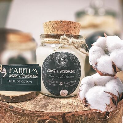 Cotton flower craft candle