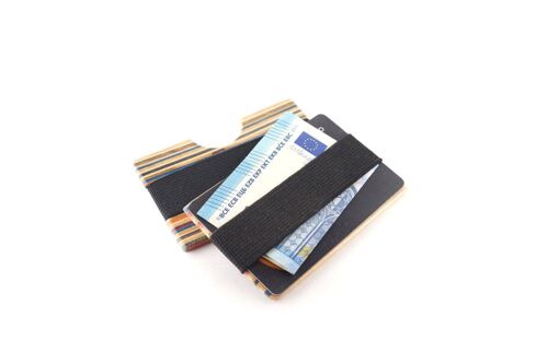 Slim Wood Wallet made from Recycled Skateboards Wood