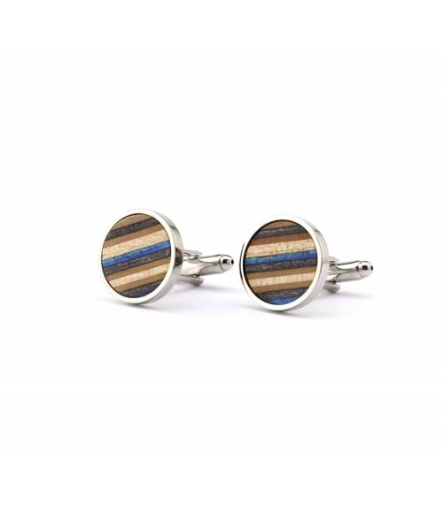 Blue Recycled Skateboards Cufflinks