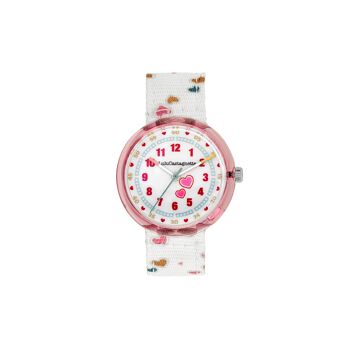 38954 - Montre fille analogique Lulu Castagnette - Bracelet tissu - Mini Lulu