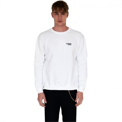 White sweatshirt small logo