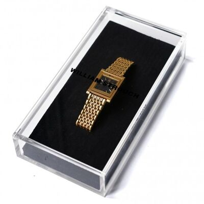 Gold reversible watch