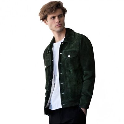 Green suede jacket