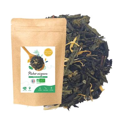 Melocotón mignon, Té verde gourmet - Melocotón y caramelo - 500g