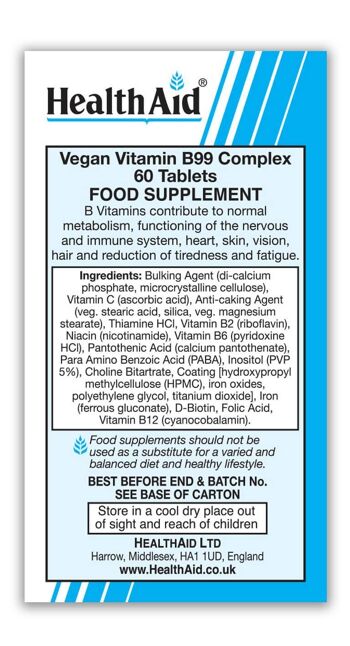 Comprimés de complexe de vitamine B99 2