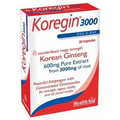 Cápsulas de Koregin 3000 (ginseng coreano)