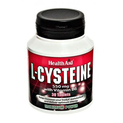 L-Cysteine 550mg + Vitamin B6 Tablets - 30 Tablets