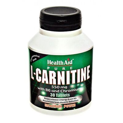 L-Carnitina 550mg + Vitamina B6 + Tabletas de Cromo