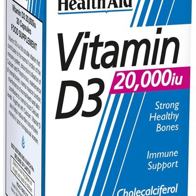 Vitamine D3 20 000iu Végécaps