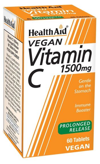 Vitamine C 1500mg Comprimés Libération Prolongée - 60 Comprimés 1