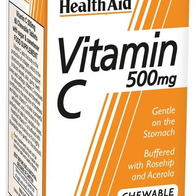 Tabletas masticables de vitamina C 500 mg - 60 tabletas