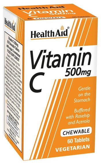 Vitamine C 500mg Comprimés à Croquer - 60 Comprimés 1