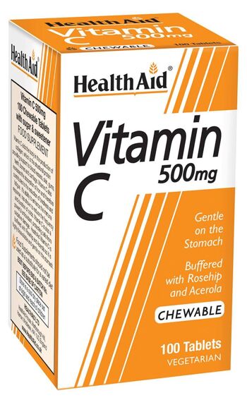 Vitamine C 500mg Comprimés à Croquer - 100 Comprimés 1