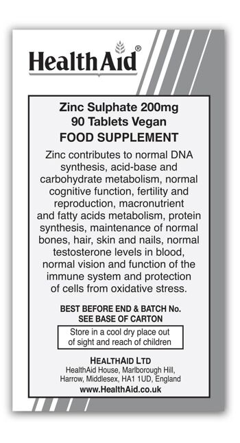 Comprimés de sulfate de zinc 200 mg 4