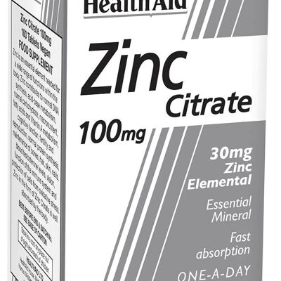 Tabletas de citrato de zinc de 100 mg