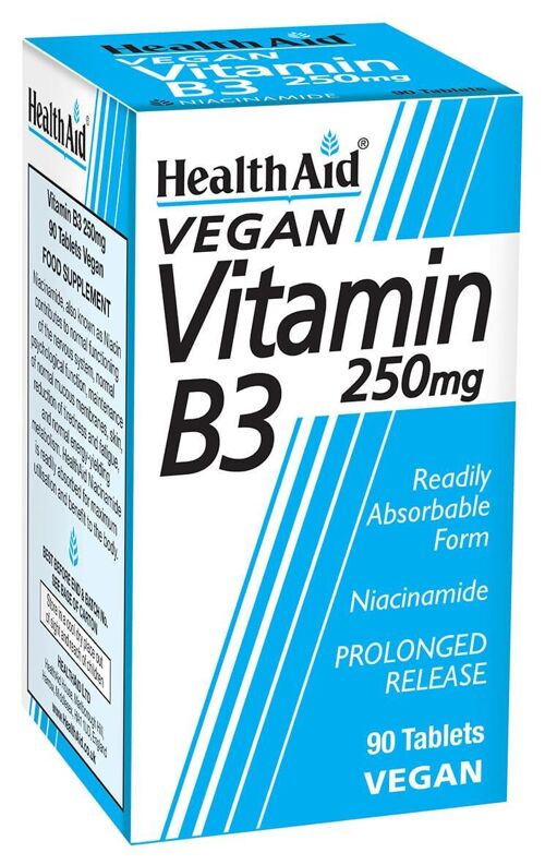 Vitamin B3 250mg (Niacinamide) Tablets