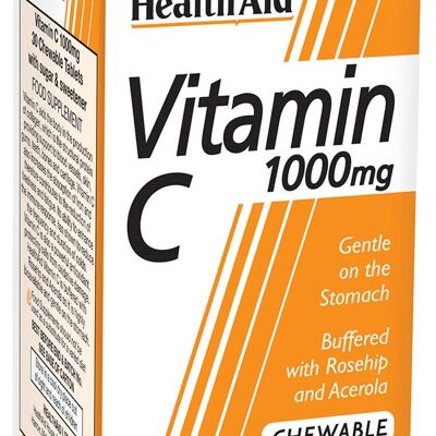 Tabletas masticables de vitamina C 1000 mg - 30 tabletas