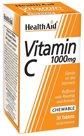 Vitamine C 1000mg Comprimés à Croquer - 30 Comprimés 1