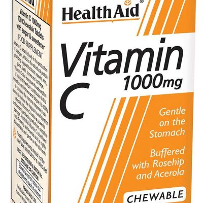 Tabletas masticables de vitamina C 1000 mg - 100 tabletas