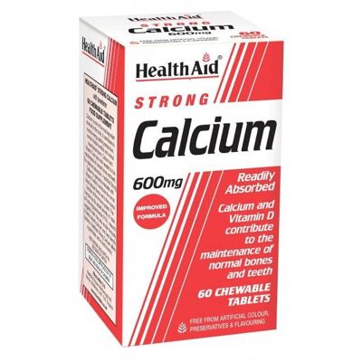 Tabletas masticables de calcio 600 mg