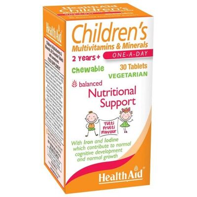 Comprimés à croquer multivitamines + minéraux pour enfants - 30 comprimés