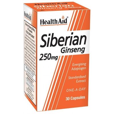 Cápsulas de 250 mg de ginseng siberiano