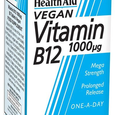 Vitamina B12 (Cianocobalamina) Tabletas de 1000 µg - 50 Tabletas