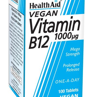 Vitamina B12 (Cianocobalamina) Tabletas de 1000 µg - 100 Tabletas