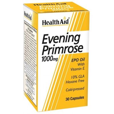 Evening Primrose Oil 1000mg + Vitamin E Capsules - 30 Capsules