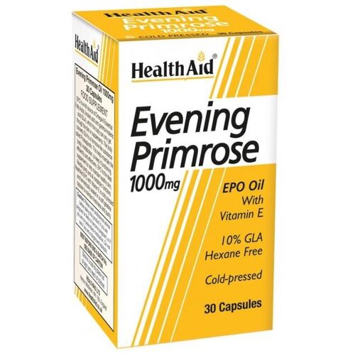 Evening Primrose Oil 1000mg + Vitamin E Capsules - 60 Capsules