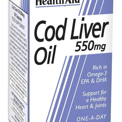 Cápsulas de 550 mg de aceite de hígado de bacalao - 90 cápsulas