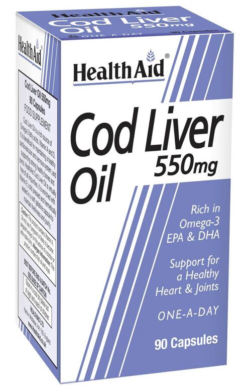 Cod Liver Oil 550mg Capsules - 180 Capsules