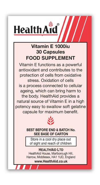 Vitamine E 1000iu Capsules - 30 Capsules 2