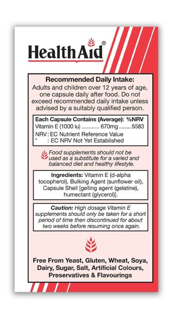 Vitamine E 1000iu Capsules - 30 Capsules 3