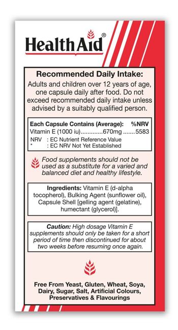 Vitamine E 1000iu Capsules - 30 Capsules 5