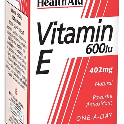 Cápsulas de vitamina E 600iu - 30 cápsulas