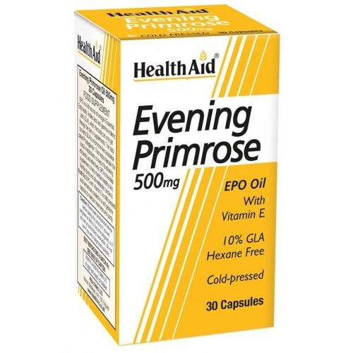 Evening Primrose Oil 500mg + Vitamin E Capsules - 30 Capsules