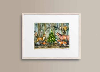 Woodland Scene Art Print - Sans cadre - Format A3 (432 mm x 297 mm) 1