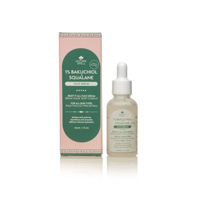 1% Bakuchiol + Squalan - Reset It All Gesichtsserum 30ml (Veganes Retinol Gesichtsserum)