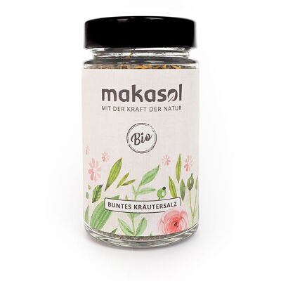 Organic colored herbal salt
