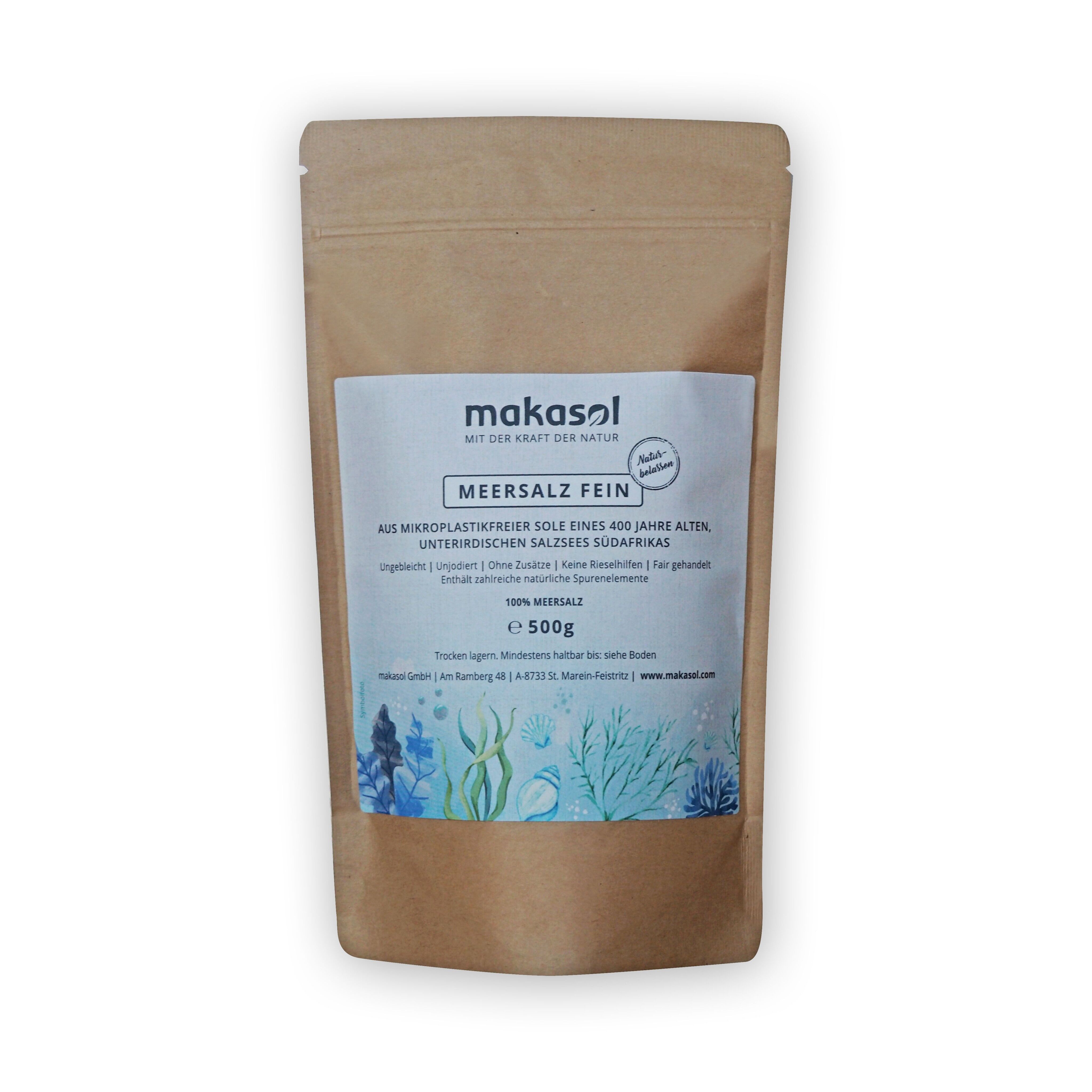 Sale marino fino senza microplastiche