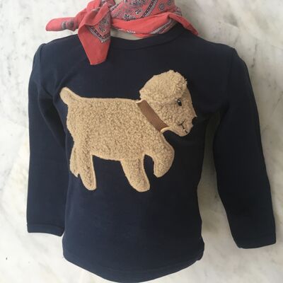 Hund Bobby Shirt blau Größe 104, lang