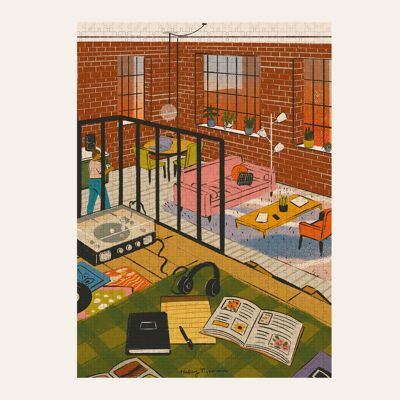 Puzzle »Table tournante Loft« - Illustration Haley Tippmann