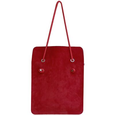 GRENADE SUEDE LEATHER BAG - GRENADINE HANDLE