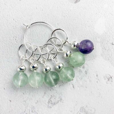 Fluorite Stitch Markers