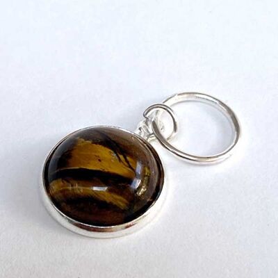 Semi-Precious Cabochon Stitch Markers (individual) - Tiger's Eye